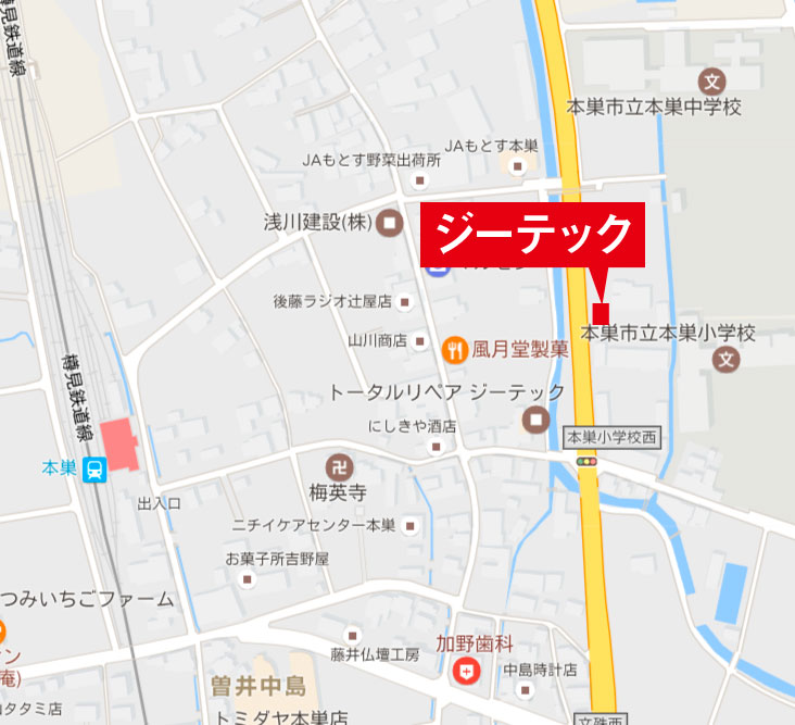 トータルリペア ジーテックの地図